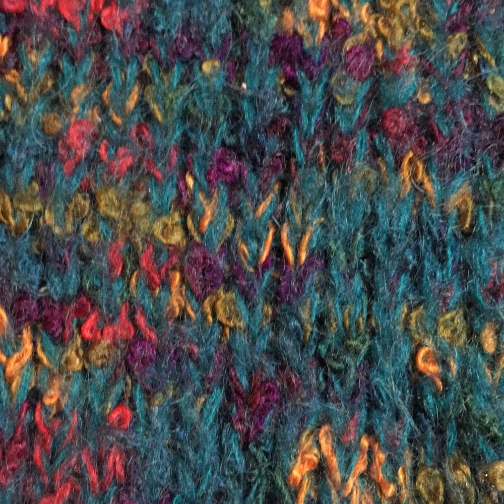 Multicolored Soft Fuzzy Acrylic Blend Turtleneck - image 5